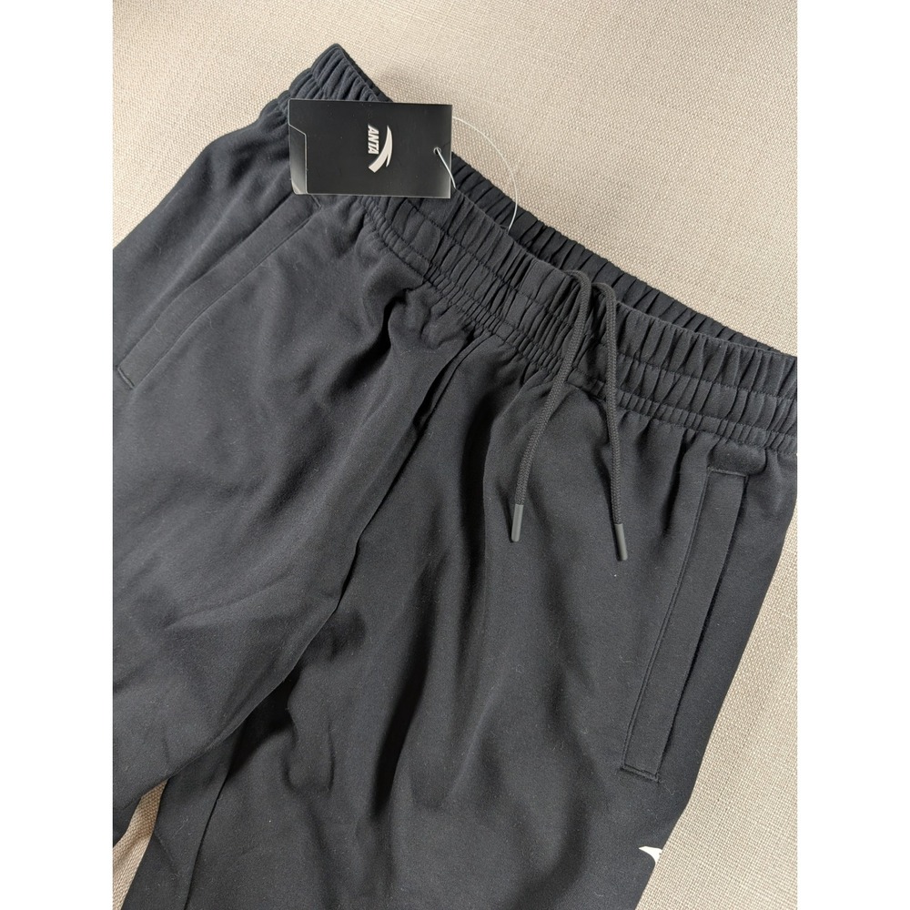 Anta Shock The Game Black Fleece Joggers Men Size 30 Waist 3XL Fits US Small Med - Picture 4 of 7